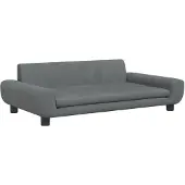 vidaXL Hondenbed, donkergrijs, 100x54x33 cm, fluweel