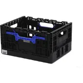 Wicked Smart Crate zwart met blauwe grepen (recycled plastic)