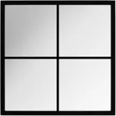 vidaXL Wandspiegel 40x40 cm metaal zwart