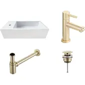 Saniclear fonteinset Alaska links met gouden kraan