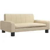 vidaXL Hondenmand 70x45x30 cm stof crèmekleurig