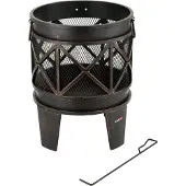 TOYA 2-in-1 Vuurkorf met handgrepen zwart