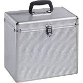 Hama 181435 LP-koffer 50, alu-look, zilver