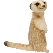 Hansa Stokstaartje knuffel - zittend - 26 cm - Savanne knuffeldier - pluche