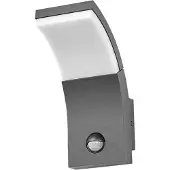LUCANDE Wandlamp buiten met bewegingssensor Timm, zwart, Aluminium, Modern