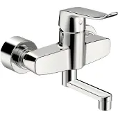 Hansa Clinica wastafelkraan wand uitl. 177mm draaib chroom, chroom