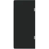 vidaXL Urinoirschot wandgemonteerd 90x40 cm gehard glas zwart