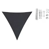 Shadow Comfort driehoek 3x3x3m Carbon Black met Bevestigingsset