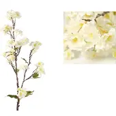 Benza Prunus kunstbloemen kunsttak - Wit - 100 cm