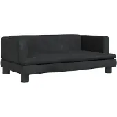 vidaXL Hondenmand 80x45x30 cm fluweel zwart