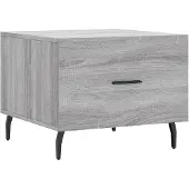 vidaXL Salontafel grijs Sonoma, 50x50x40 cm, houtvezel