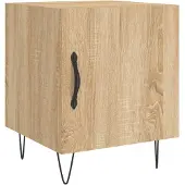 vidaXL Nachtkastje 40x40x50 cm bewerkt hout sonoma eikenkleurig