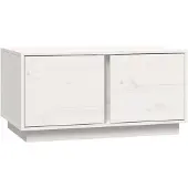 vidaXL Salontafel 80x50x40 cm massief grenenhout wit
