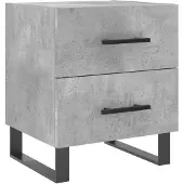 vidaXL Nachtkastje 40x35x47,5 cm bewerkt hout betongrijs