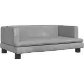 vidaXL Hondenmand 80x45x30 cm fluweel lichtgrijs