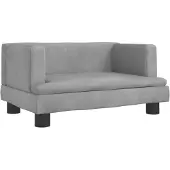 vidaXL Hondenmand 60x40x30 cm fluweel lichtgrijs