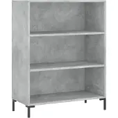 vidaXL Boekenkast 69,5x32,5x90 cm bewerkt hout betongrijs
