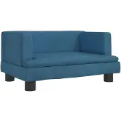 vidaXL Hondenmand 60x40x30 cm fluweel blauw
