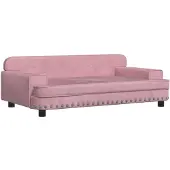 vidaXL Hondenmand 90x53x30 cm fluweel roze