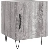 vidaXL Nachtkastje 40x40x50 cm bewerkt hout grijs sonoma eikenkleurig