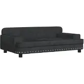 vidaXL Hondenmand 90x53x30 cm fluweel zwart