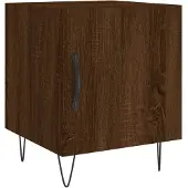 vidaXL Nachtkastje 40x40x50 cm bewerkt hout bruin eikenkleur