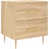 vidaXL Nachtkastje 40x35x47,5 cm bewerkt hout sonoma eikenkleurig