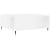 vidaXL Salontafel 80x80x36,5 cm bewerkt hout wit