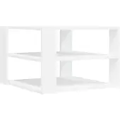vidaXL Salontafel, wit, 58x58x40 cm, houtvezel