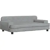 vidaXL Hondenbed, lichtgrijs, 90x53x30 cm, fluweel