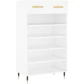 vidaXL Schoenenkast 60x35x105 cm bewerkt hout wit