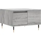 vidaXL Salontafel 55x55x36,5 cm bewerkt hout grijs sonoma eikenkleurig