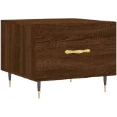 vidaXL Salontafel, bruin, eikenlook, 50x50x40 cm, houtvezel