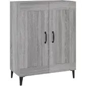 vidaXL Dressoir 69,5x34x90 cm bewerkt hout grijs sonoma eikenkleurig