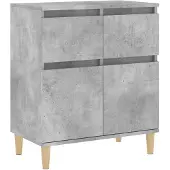 vidaXL Dressoir 60x35x70 cm bewerkt hout betongrijs