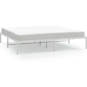 vidaXL Bedframe, metaal, wit, 180x200 cm