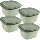 Sunware Sigma home vershoudbakjes 3.8L - Set van 4 - 23x23x12.4 cm - Groen