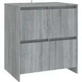 vidaXL Dressoir 70x41x75 cm bewerkt hout grijs sonoma eikenkleurig