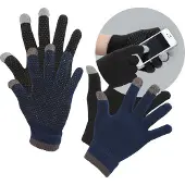Holland Animal Care Excellent Rijhandschoen Magic Touch - One Size - Handschoenen met zilveren vezels voor bedienen scherm van uw mobieltje - De handschoen voor de jonge generatie - Zwart