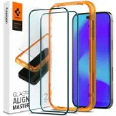 Spigen Geschikt voor AlignMaster Apple iPhone 14 Pro Max Tempered Glass 2 Stuks