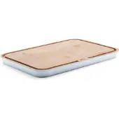 Pebbly Snijplank NBA221 25 x 17 cm, bruin, bamboe,