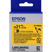 Epson LK-7YBA21 krimpkous zwart op geel 21 mm (origineel)