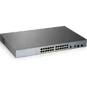 Zyxel GS1350-26HP Smart Managed Switch 24x Gigabit Ethernet (24x PoE+ max. 375 Watt), 2x GbE/SFP, Long Range, incl. 1 jaar Nebula Pro