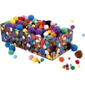 Creativ Company Pom-Poms Multigekleurd 5-40 mm 720 stuks