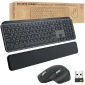 Logitech Toetsenbord en muis - - MX Keys Business 2e gen - Draadloos - USB-ontvanger - Zwart