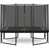 Magic Circle Pro Black Rechthoekige Trampoline 214 x 305 cm met veiligheidsnet