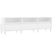 vidaXL Tv-meubel 150x30x44,5 cm bewerkt hout hoogglans wit