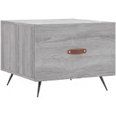 vidaXL Salontafel grijs Sonoma, 50x50x40 cm, houtvezel