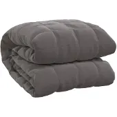 vidaXL Verzwaringsdeken 200x200 cm 9 kg stof grijs