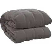 vidaXL Verzwaringsdeken 200x220 cm 9 kg stof grijs